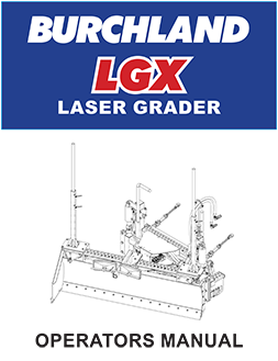 Burchland LGX Laser Grader Operators Manual